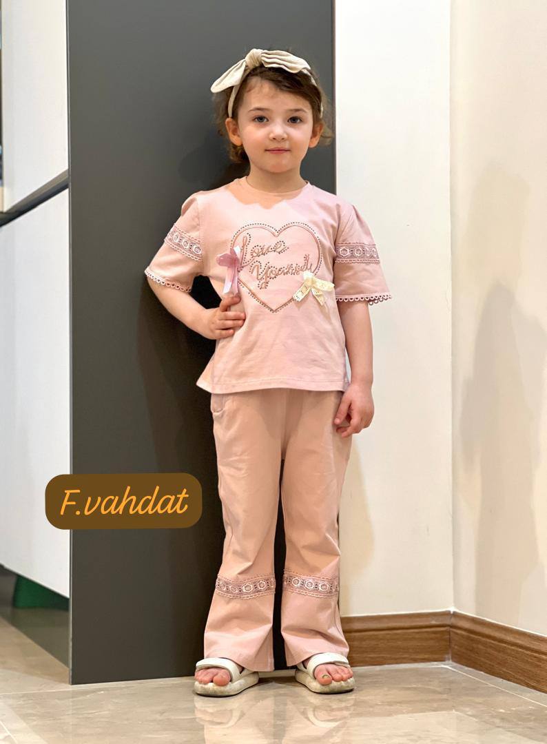 بلوز شلوار گلدوزی قلب