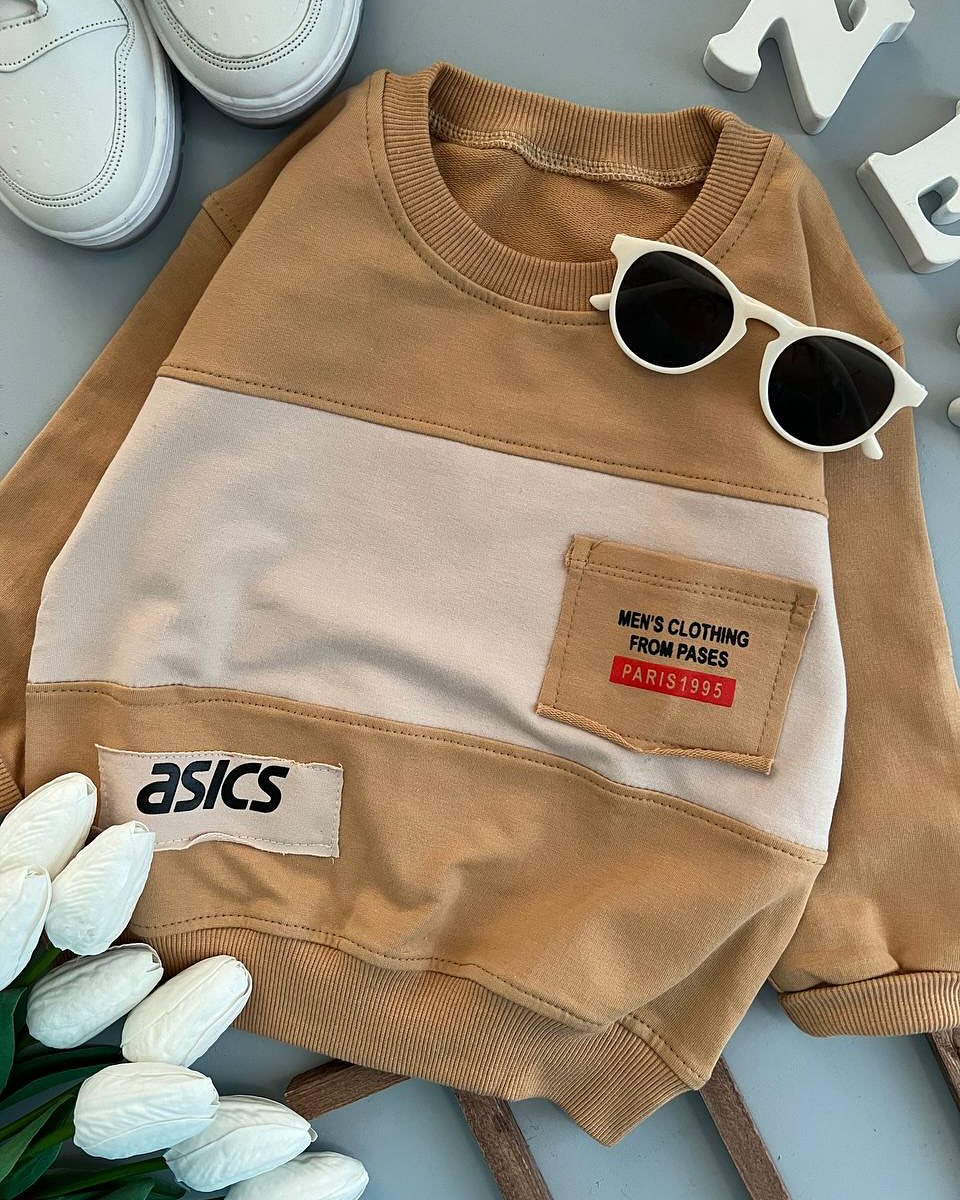 بلوز نقلی پرچمی پسرانه پنبه دورس لاکرادار درجه یک