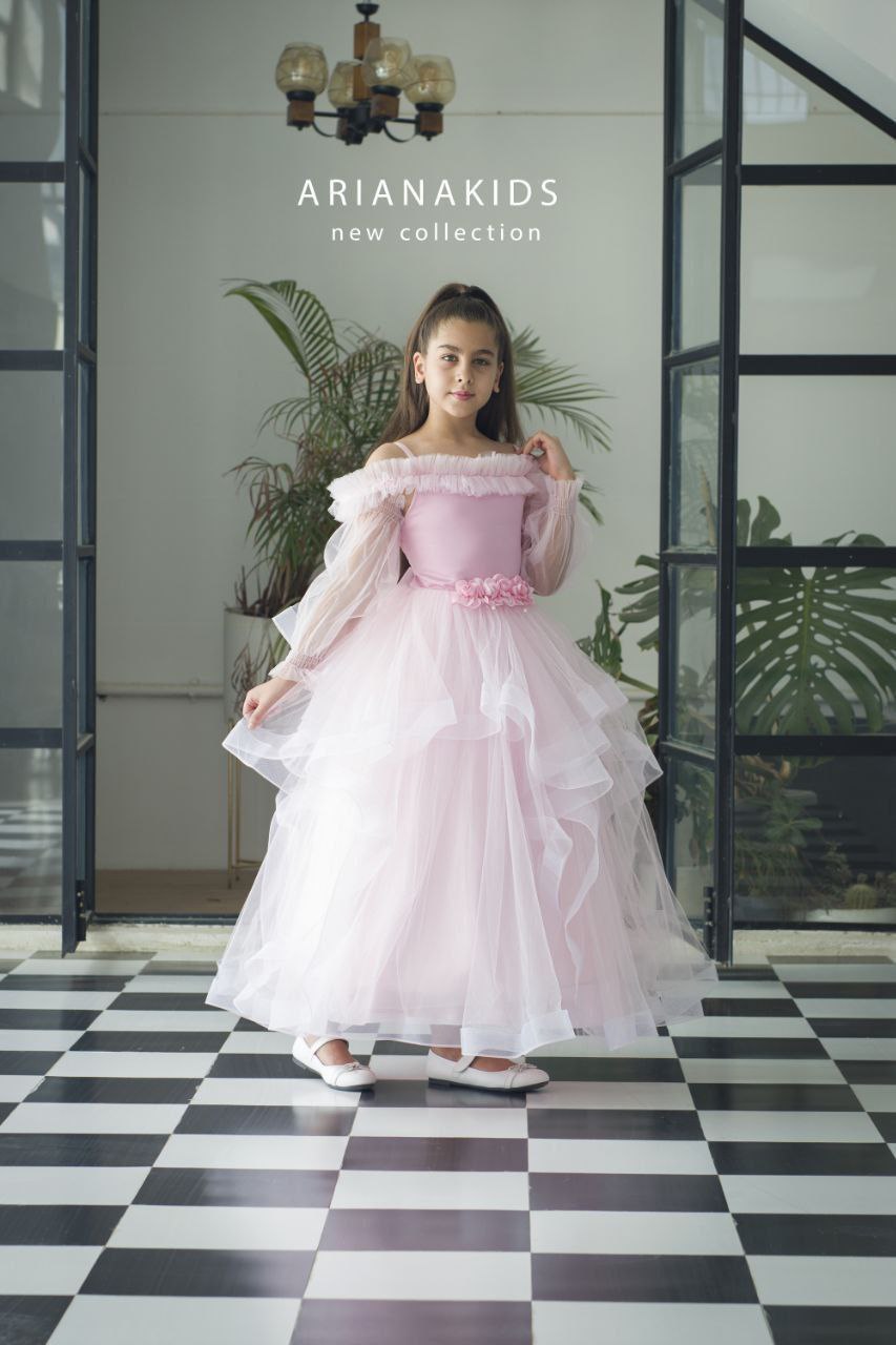 پیراهن بلند استین دار مجلسی