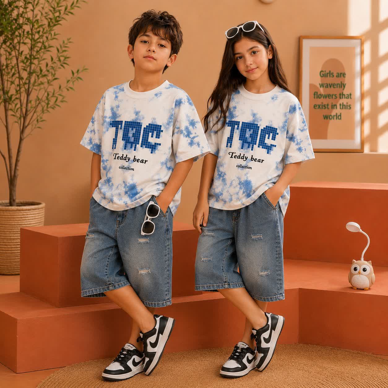 تیشرت شلوارک جین