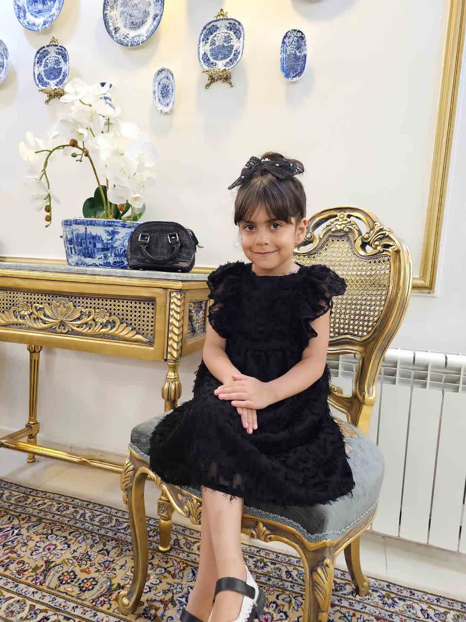 پیراهن مشکی جنس حریر وارداتی با استر نرم و لطیف