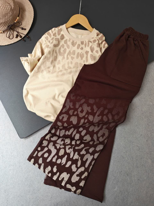 تیشرت شلوارپلنگی تیشرت پنبه سوپر و شلواردوزس پنبه باکیفیت